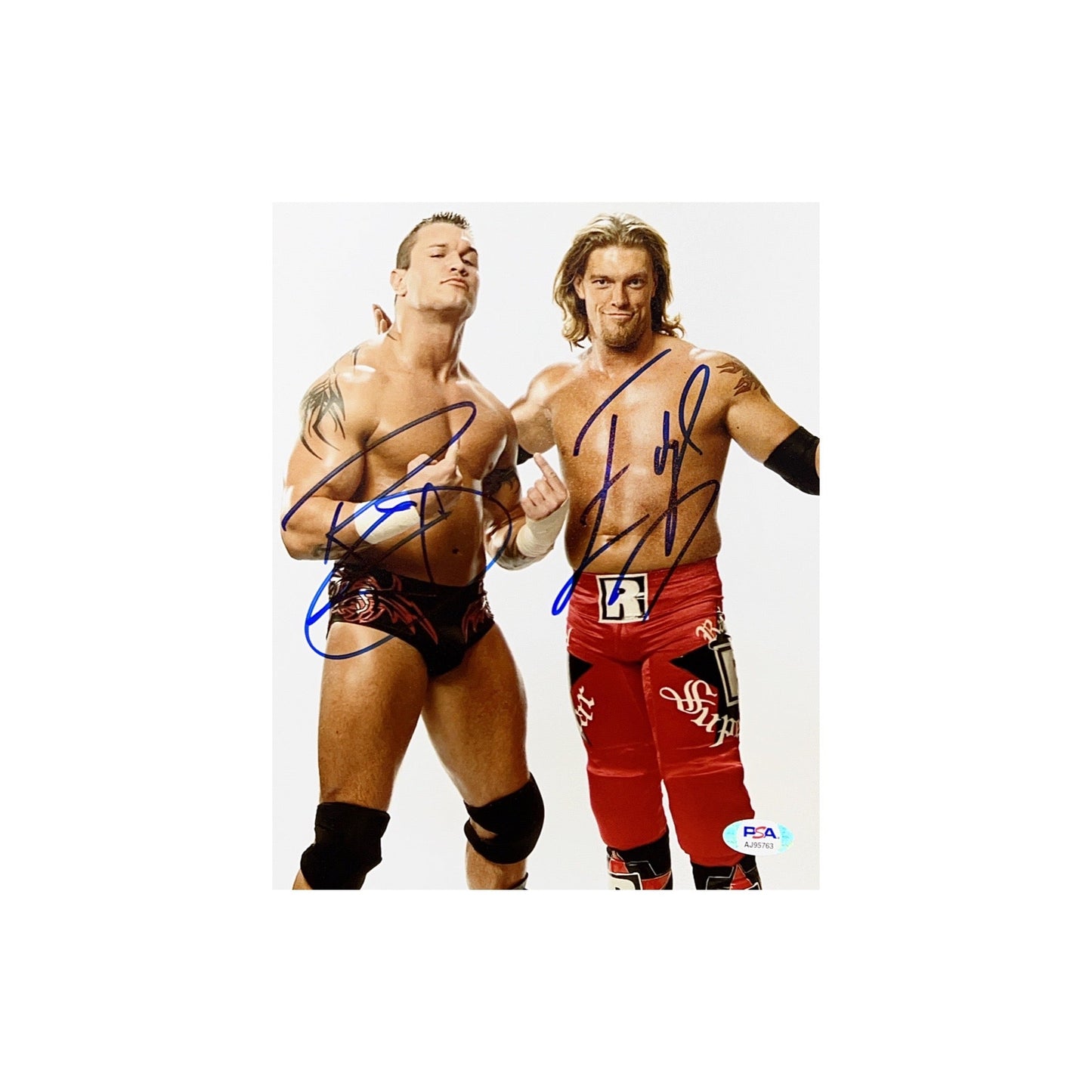 Randy Orton & Edge Autographed Rated RKO 8x10 PSA