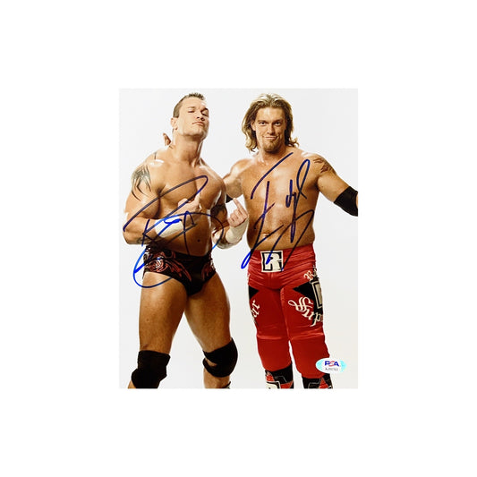 Randy Orton & Edge Autographed Rated RKO 8x10 PSA