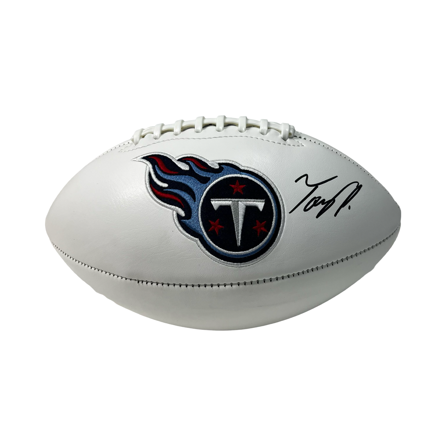 Tony Pollard Autographed Tennessee Titans White Panel Football Beckett