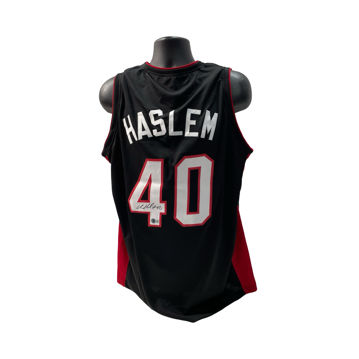 Udonis Haslem Autographed Miami Heat Black Jersey Beckett