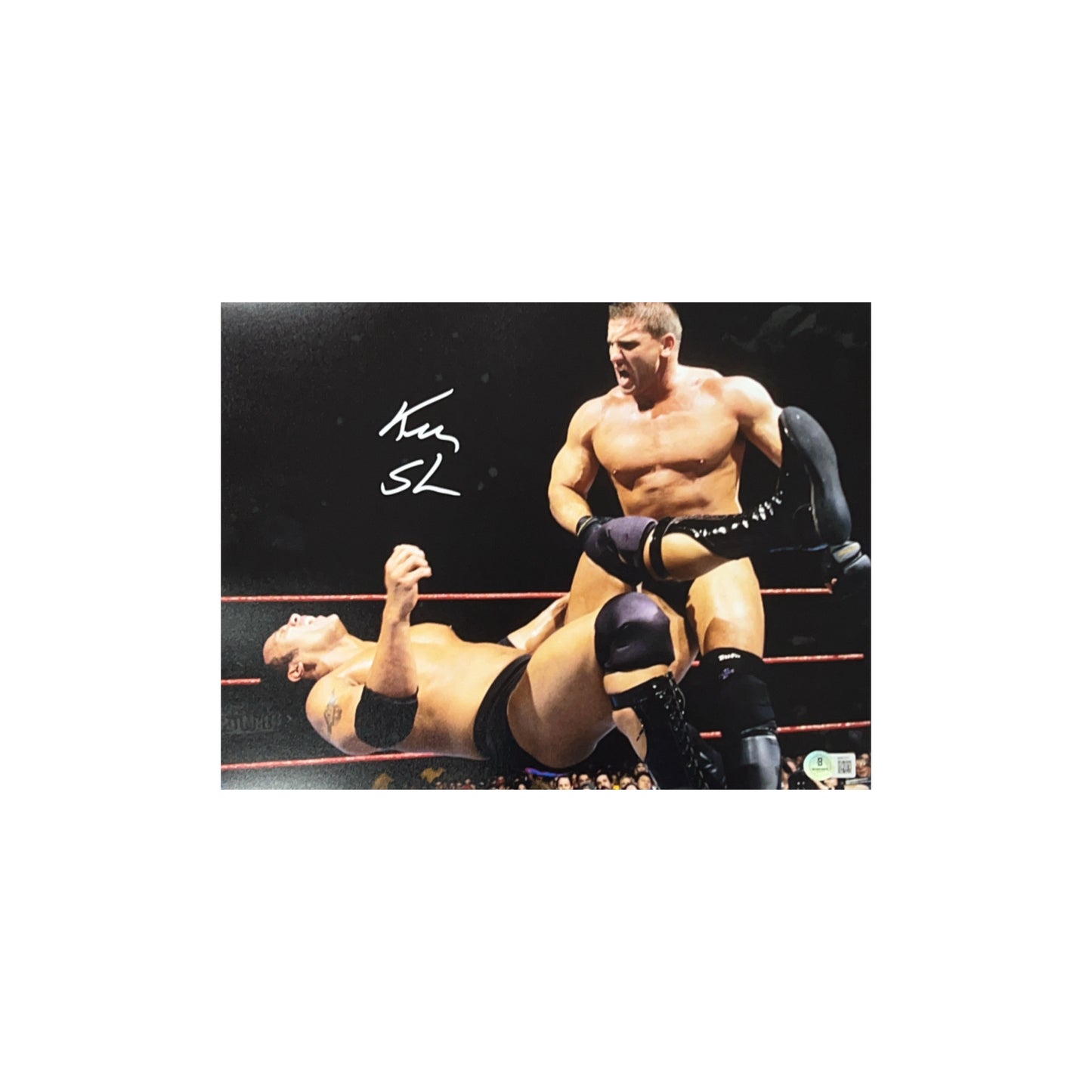 Ken Shamrock Autographed WWE WWF Close-Line On Rock 11x14 Beckett