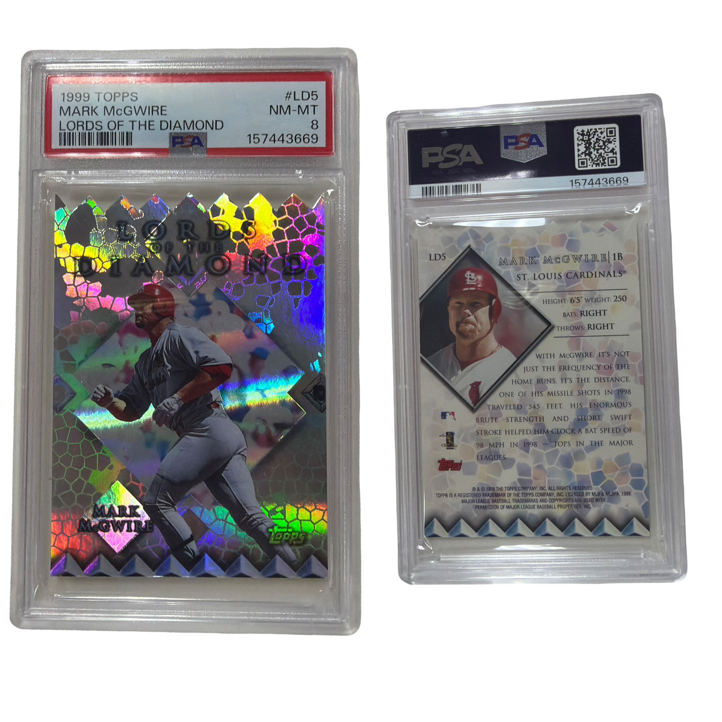 1999 Topps Mark McGwire Lords Of The Diamond PSA 8!