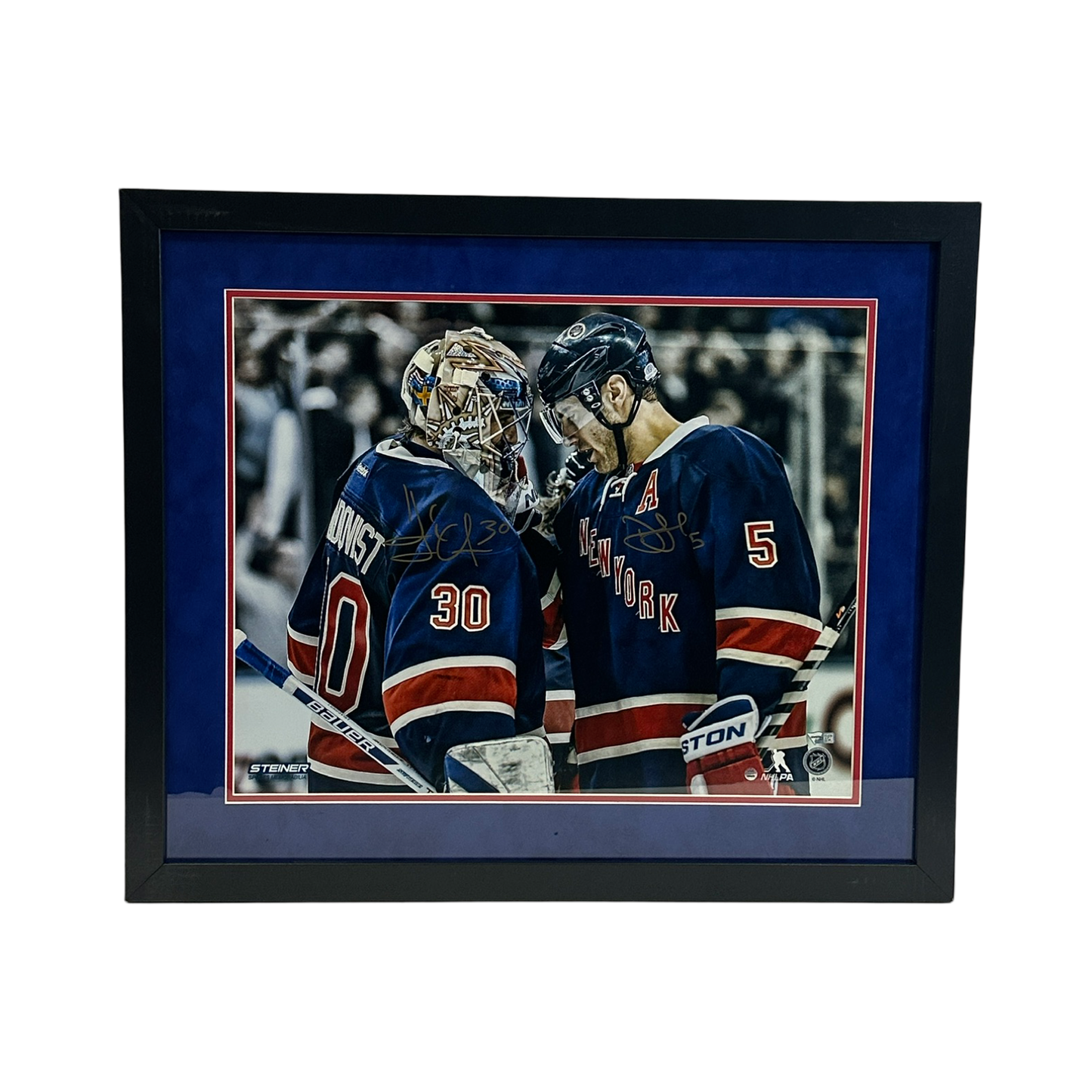 Henrik Lundqvist & Dan Girardi Autographed New York Rangers Framed 16x20 Fanatics & Steiner