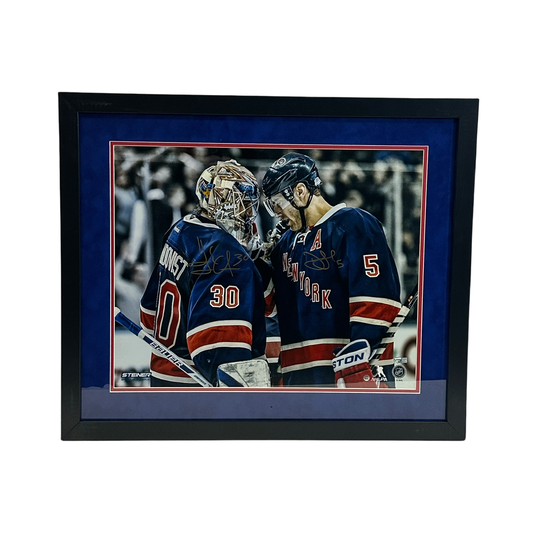 Henrik Lundqvist & Dan Girardi Autographed New York Rangers Framed 16x20 Fanatics & Steiner