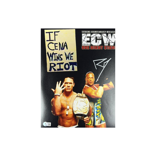 Rob Van Dam Autographed WWE ECW One Night Stand Poster 11x14 Beckett