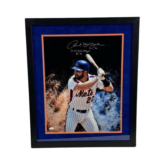 Howard Johnson Autographed New York Mets Edit Framed 16x20 Inscribed JSA