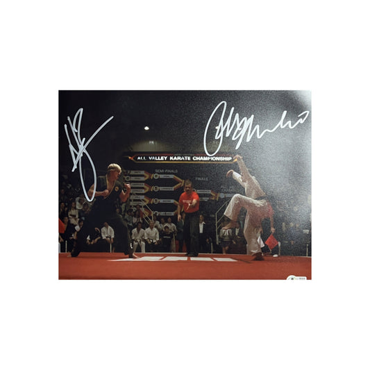 Ralph Macchio & Billy Zabka Autographed Karate Kid 11x14 Beckett