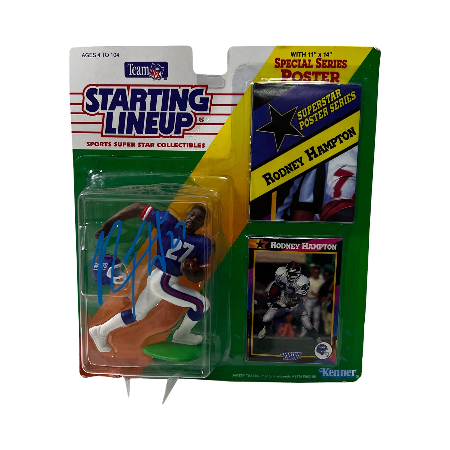 Rodney Hampton Autographed New York Giants Starting Lineup Beckett