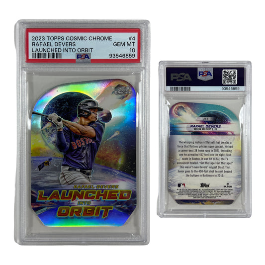 2023 Rafael Devers Topps Cosmic Chrome Launched Into Orbit #4 PSA GEM MT 10