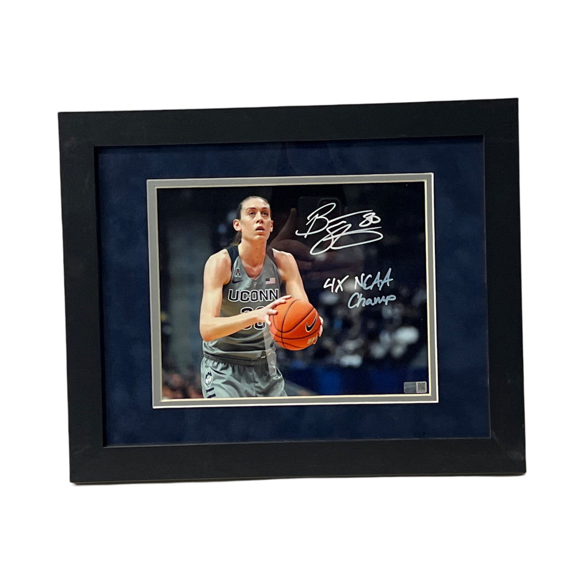 Breanna Stewart Autographed Uconn Huskies Basketball Framed 8x10 "4x NCAA Champ" Inscription Steiner CX