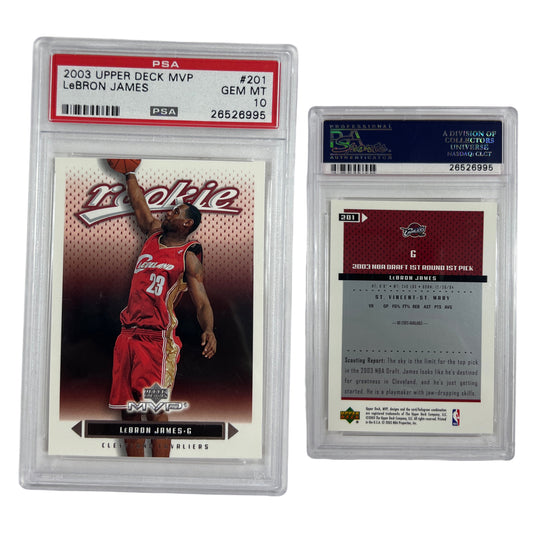 2003 LeBron James Upper Deck MVP #201 PSA GEM MT 10