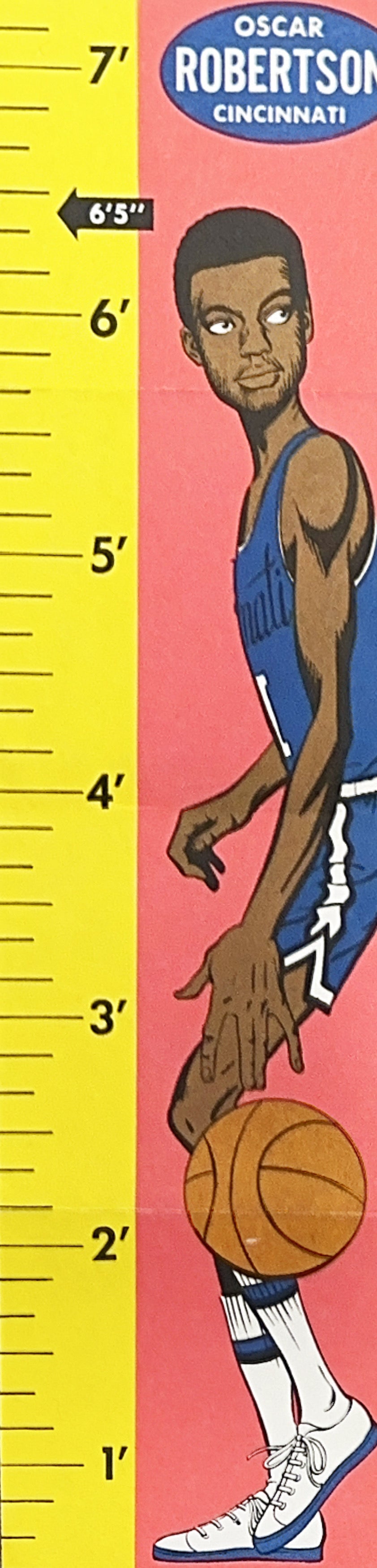 1969 Oscar Robertson Cincinatti Royals Topps Ruler #24