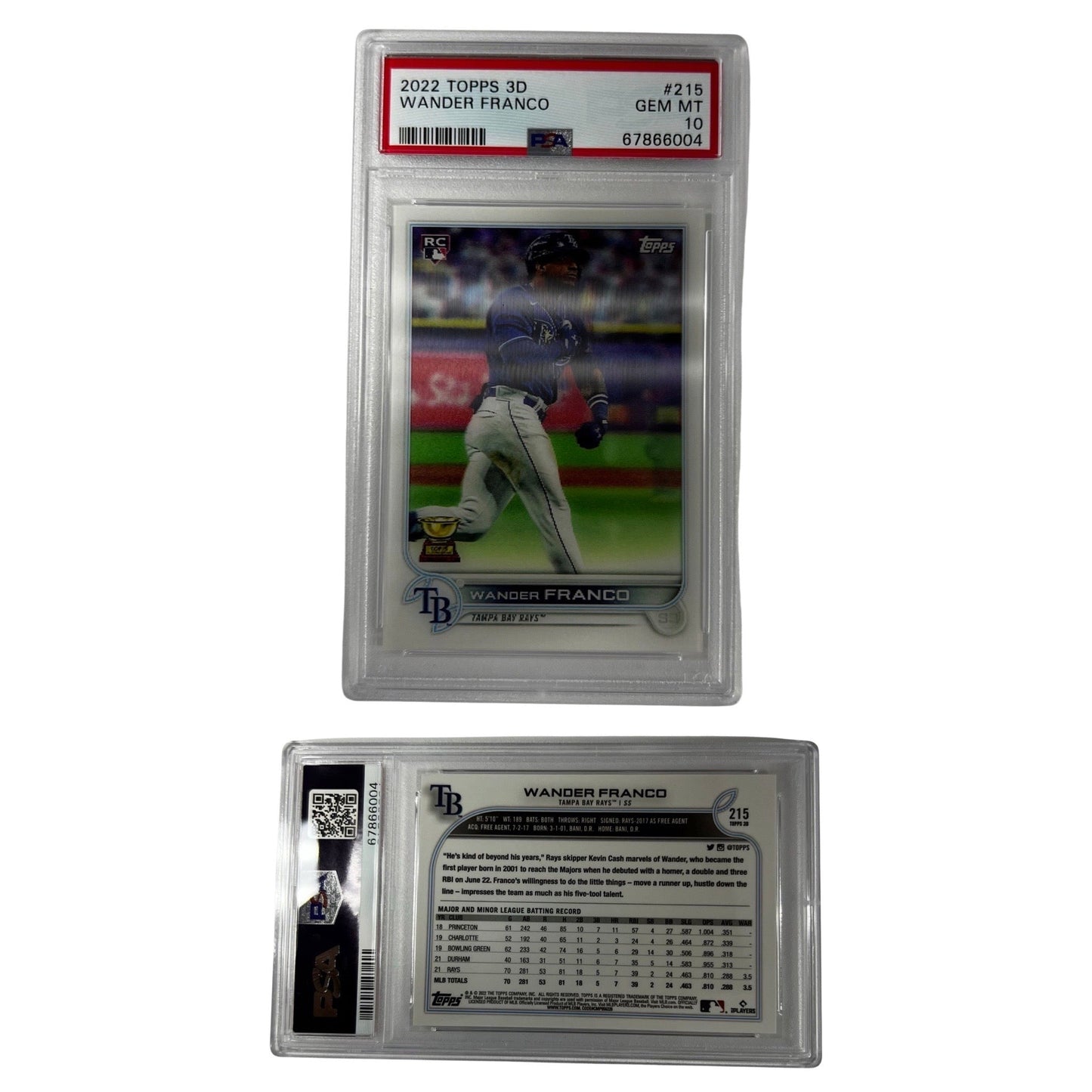 2022 Topps 3D Wander Franco #215 PSA GEM MT 10