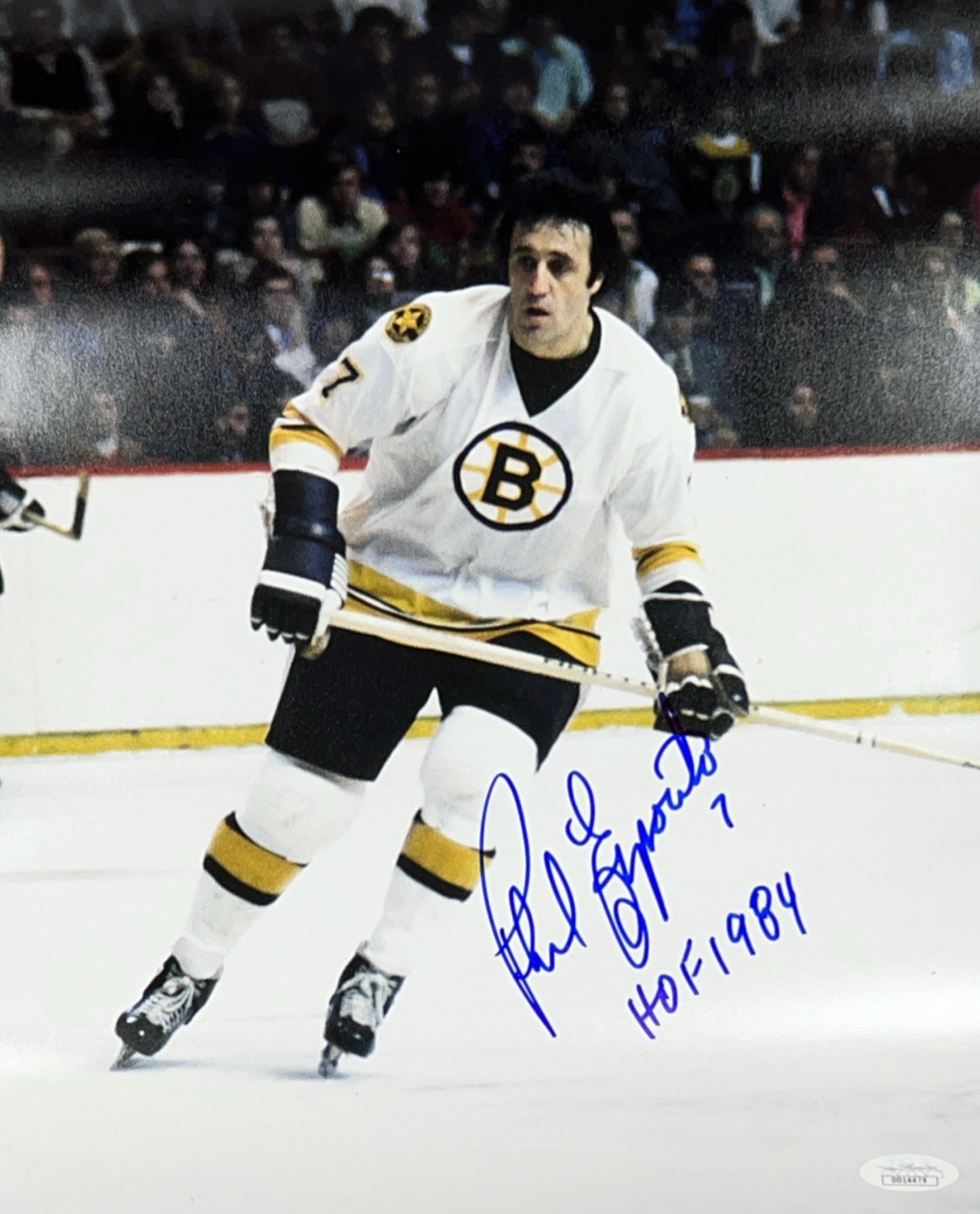 Phil Esposito Autographed Boston Bruins 11x14 JSA