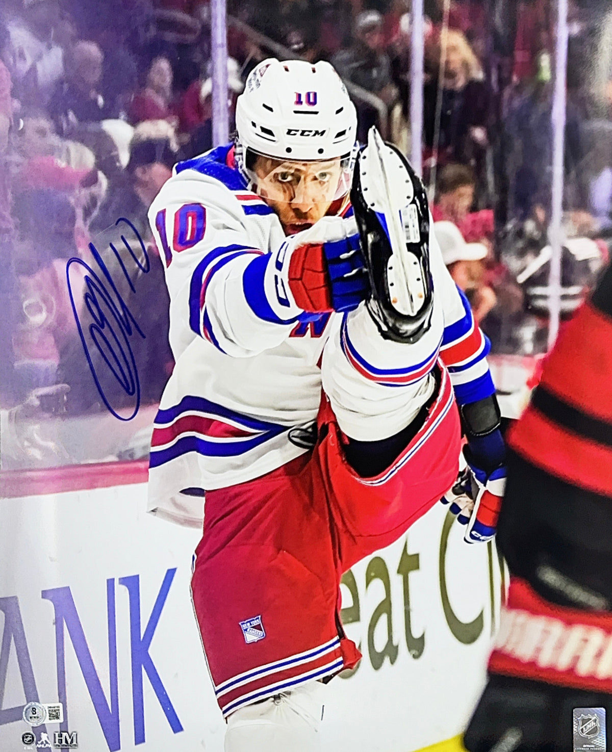 Artemi Panarin Autographed Leg Kick 11x14 Beckett - Framed