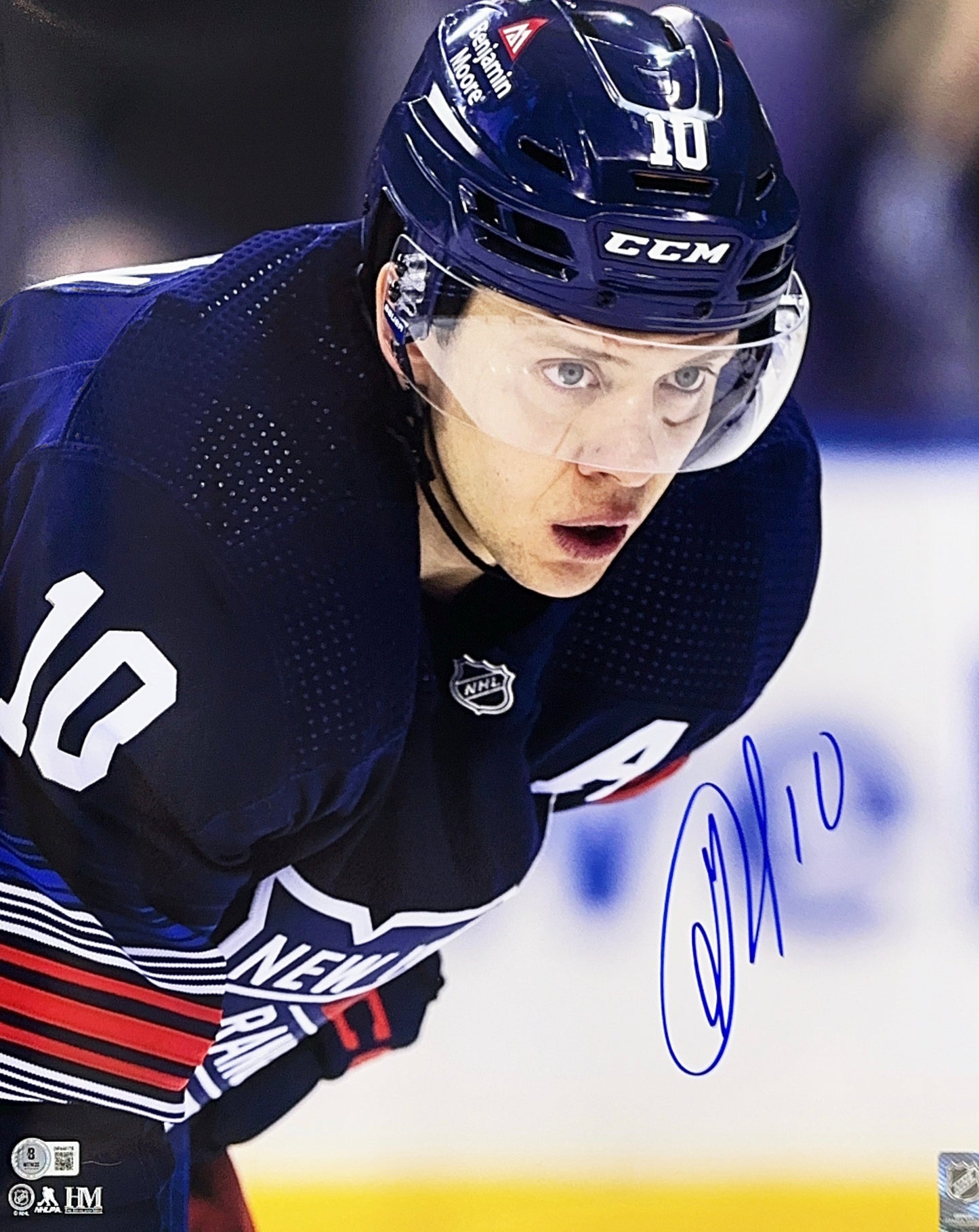 Artemi Panarin Autographed Close up 11x14 - Unframed