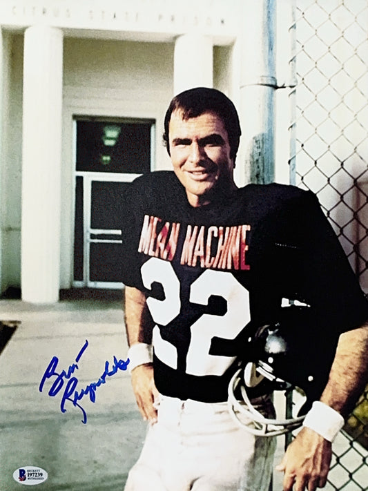 Burt Reynolds Autograph Mean Machine 11x14 Photo Beckett