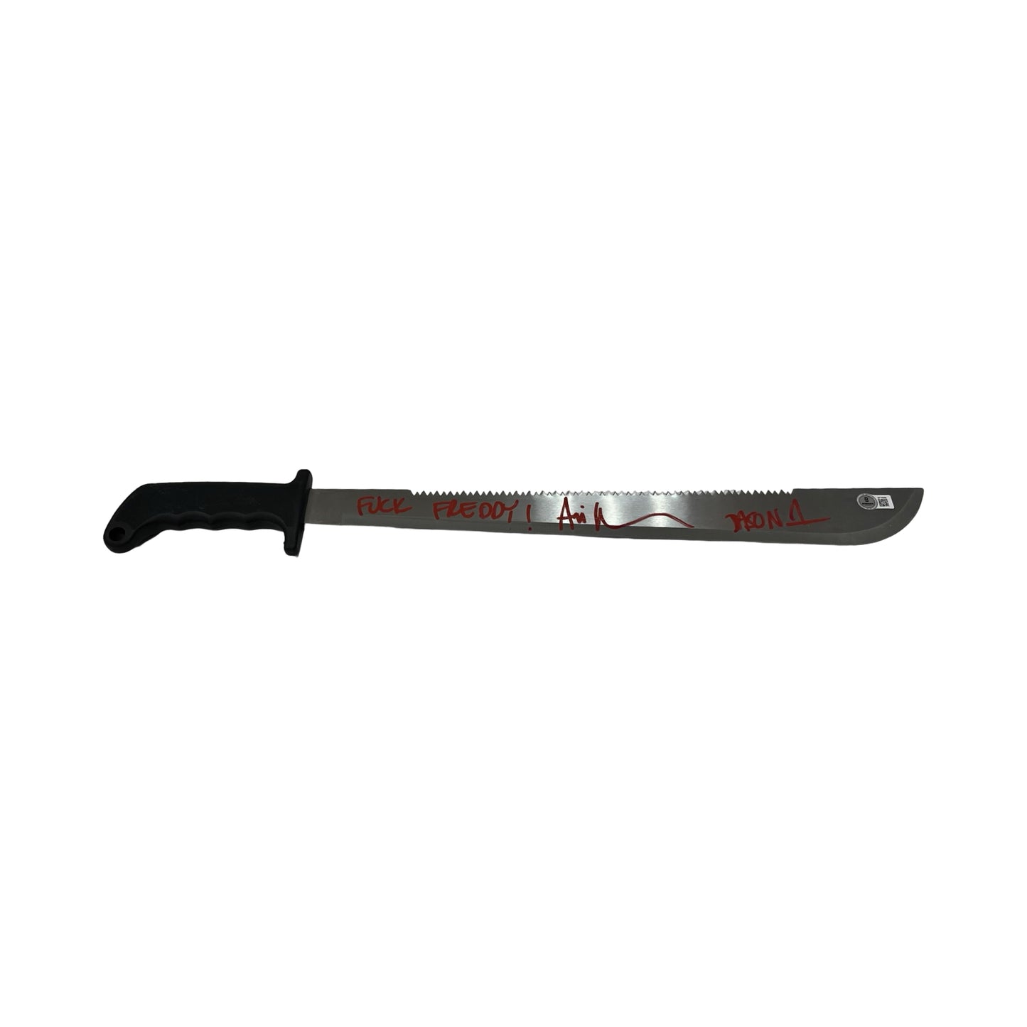 Ari Lehman Autographed Jason Voorhees Friday the 13th Machete “F*ck Freddy!, Jason 1” Inscriptions Beckett