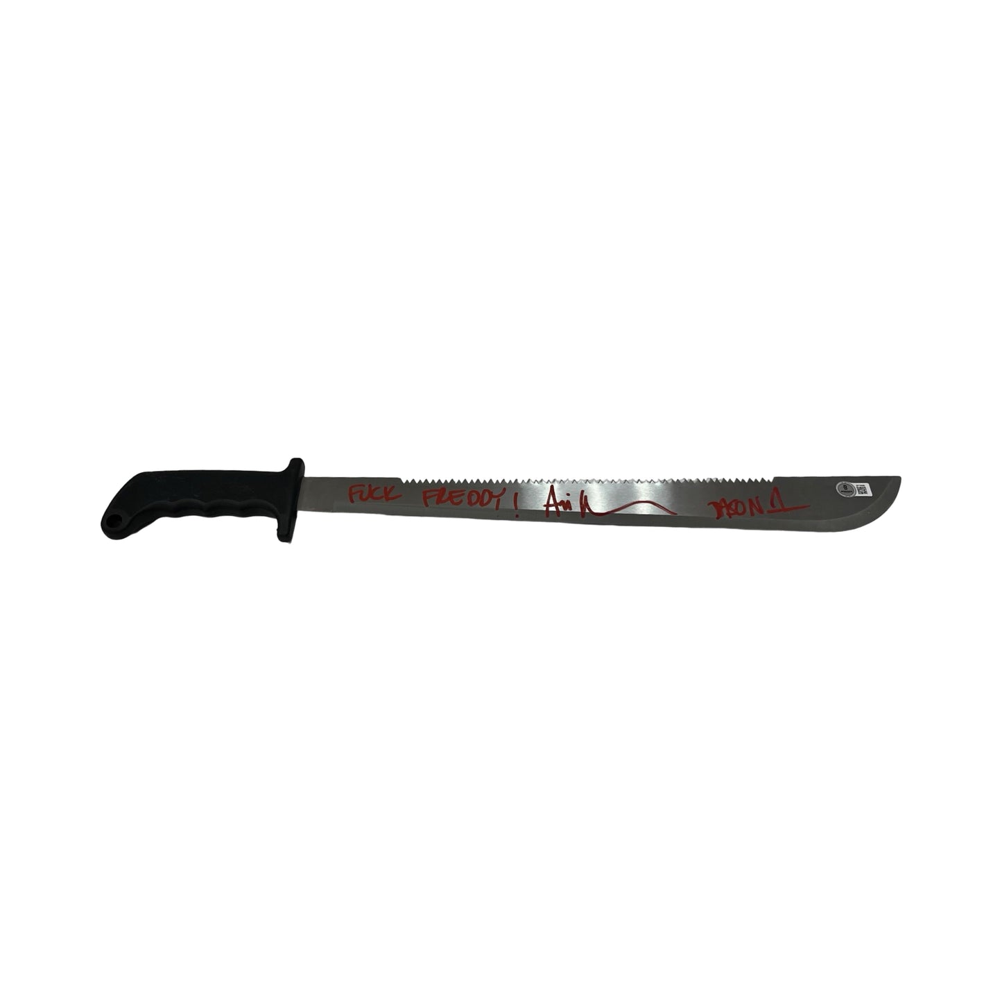Ari Lehman Autographed Jason Voorhees Friday the 13th Machete F*ck Freddy!, Jason 1 Inscriptions Beckett