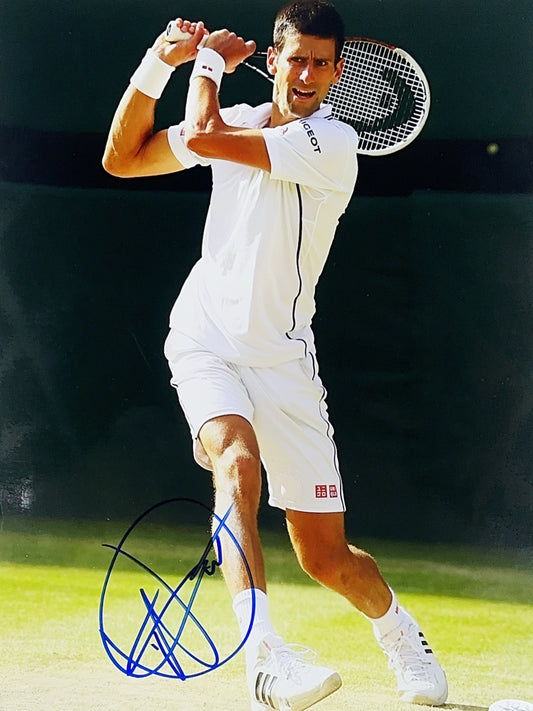 Novak Djokovic Autographed Tennis 11x14 Photo JSA