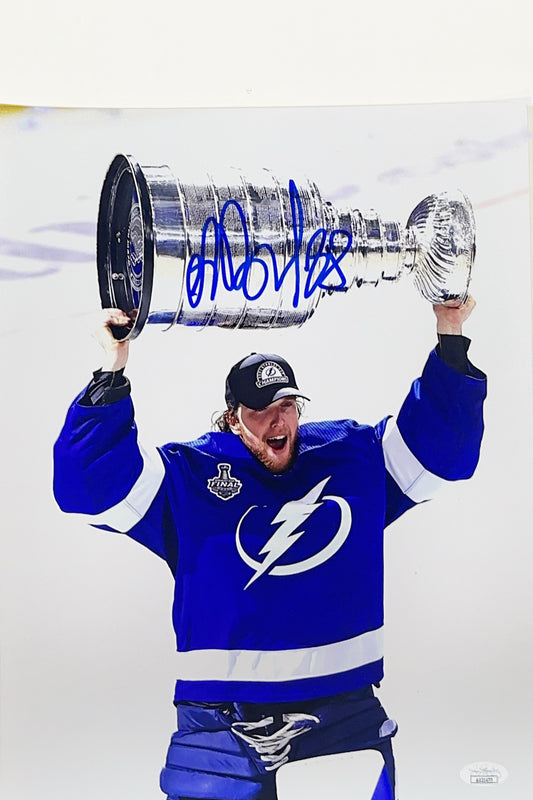 Andrei Vasilevskiy Autographed Tampa Bay Lighting Hoisting Cup 11x14 JSA