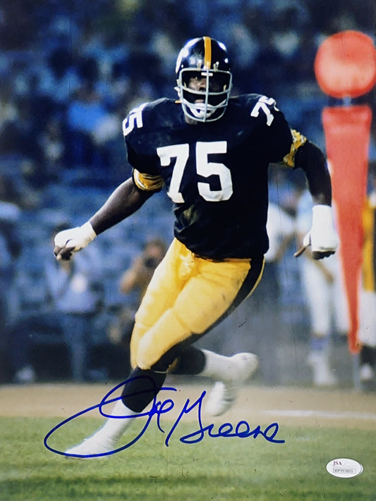 Joe Greene Autographed Pittsburg Steelers Vertical 11x14 JSA