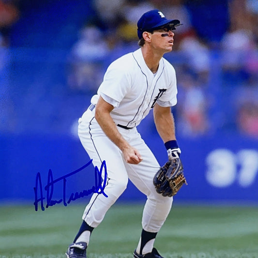 Allan Trammell Autographed Detroit Tigers Vertical Stance 11x14 JSA