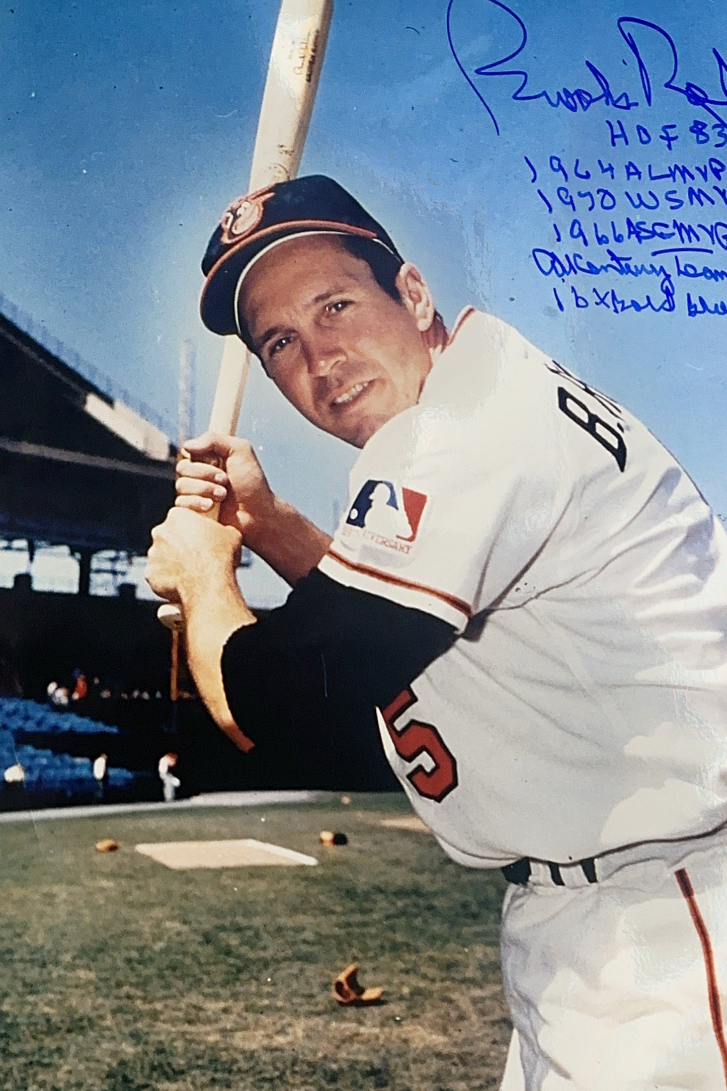 Brooks Robinson Autographed Baltimore Orioles Multi Inscribed 11x14 Photo BAS