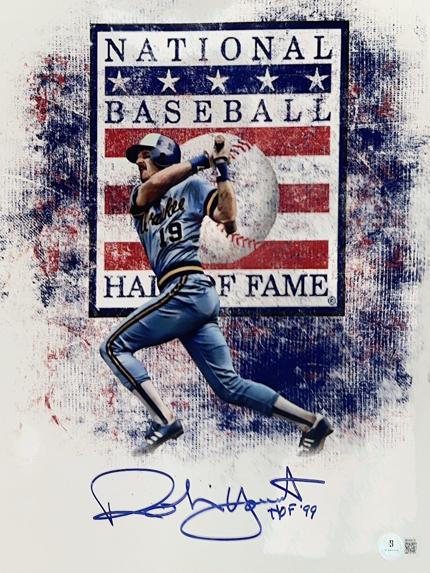Robin Yount Autographed Milwaukee Brewers HOF Edit 11x14 Photo Beckett