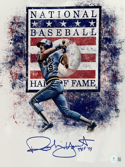 Robin Yount Autographed Milwaukee Brewers HOF Edit 11x14 Photo Beckett