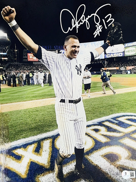 Aaron Rodriguez Autographed New York Yankees Arms Up 11x14 Beckett