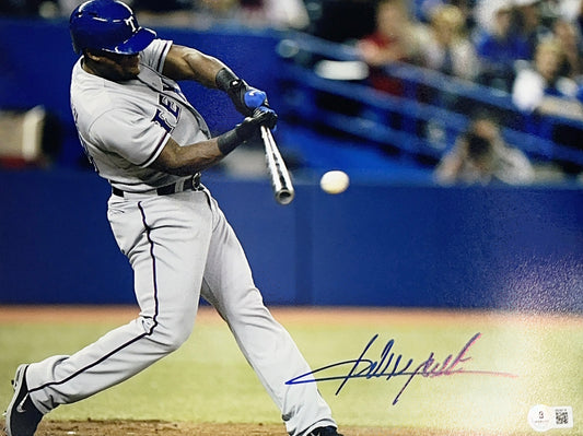 Adrian Beltre Autographed Texas Rangers Swing 11x14 Photo Beckett BAS COA
