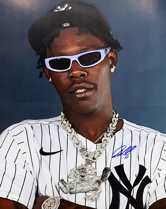 Jazz Chisholm Jr. Autographed New York Yankees Headshot 16x20 JSA