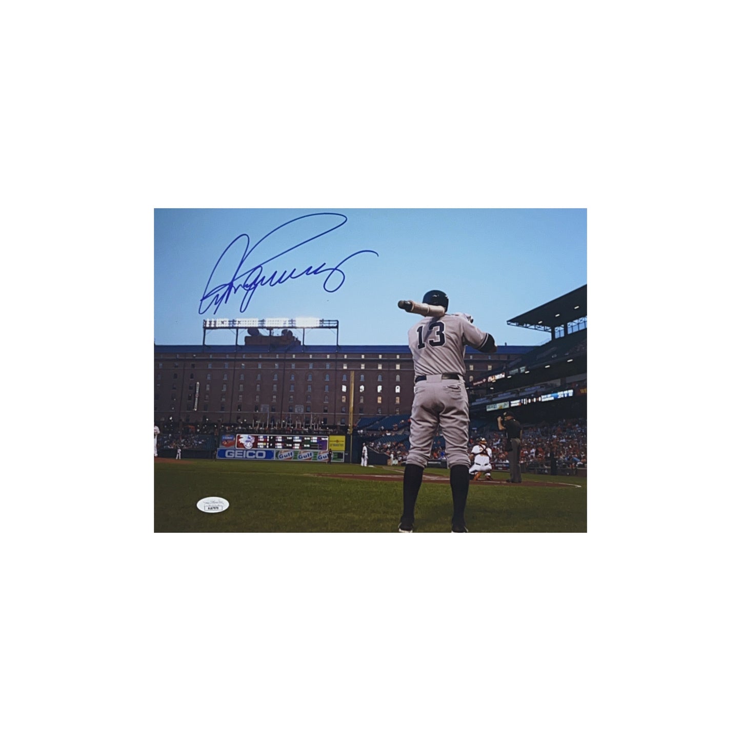 Alex Rodriguez Autographed New York Yankees Camden Yards Horizontal 11x14 JSA