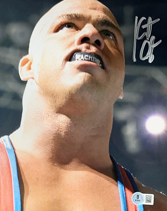 Kurt Angle Autographed Machine Mouth Guard 8x10 Beckett