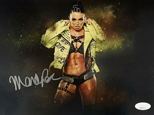 Mandy Rose Autographed WWE Yellow Jacket Edit 8x10 JSA