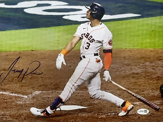 Jeremy Pena Autographed Houston Astros Swing 11x14 Photo JSA