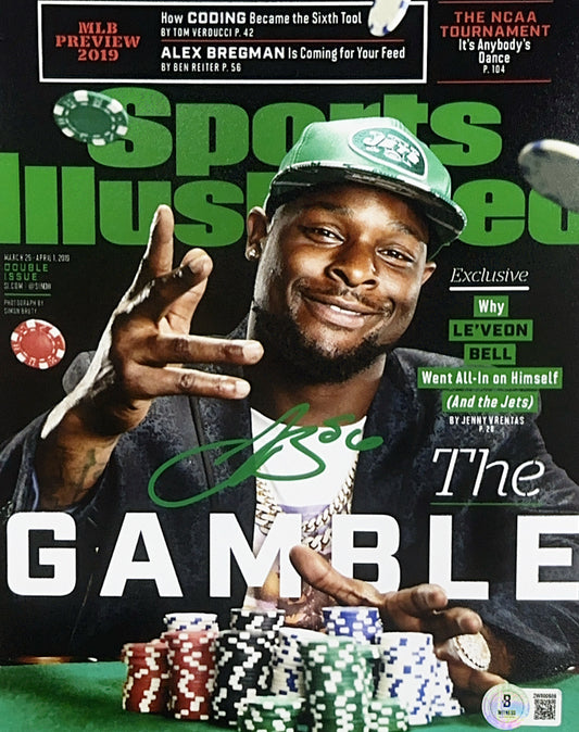 Leveon Bell Autographed New York Jets Sports Illustrated Gamble 8x10 Beckett
