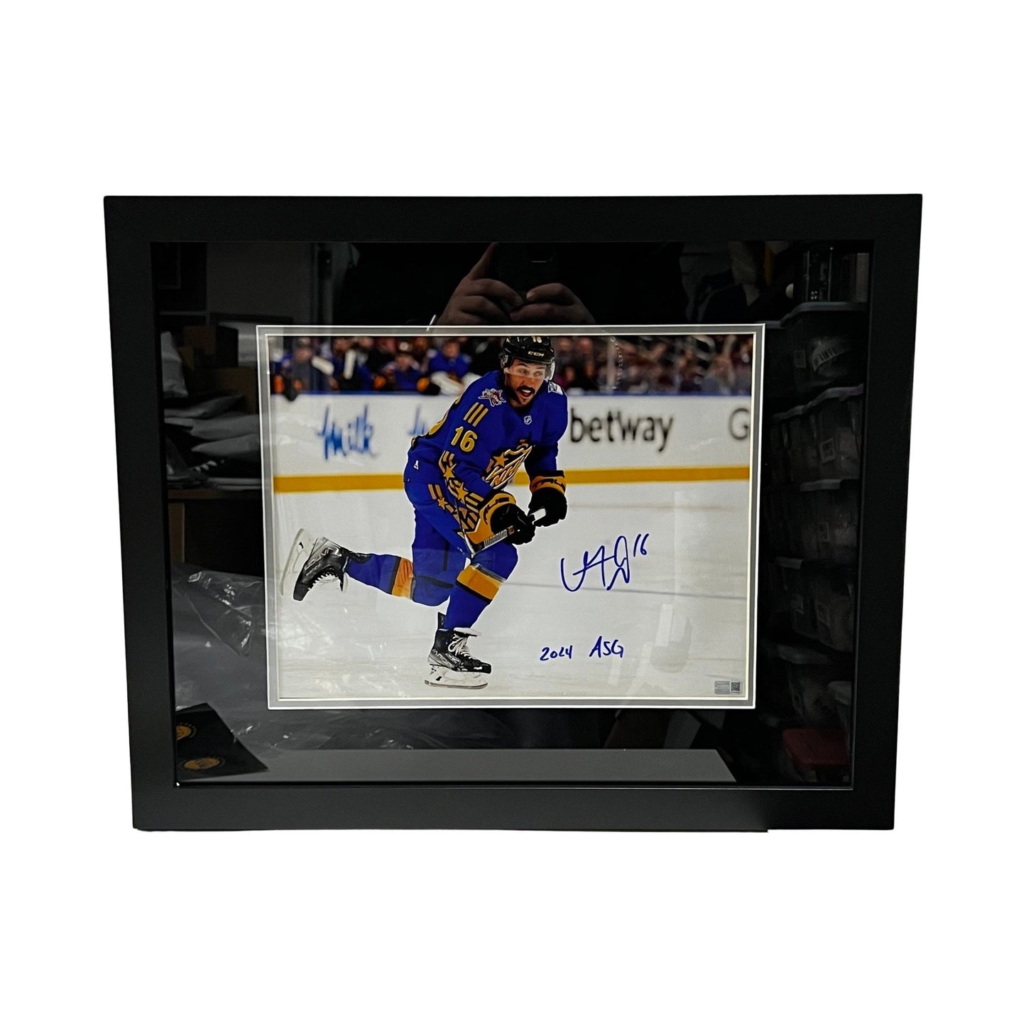 Vincent Trocheck Autographed New York Rangers 2024 NHL All Star Game 11x14 24 ASG Inscription Steiner CX - Framed