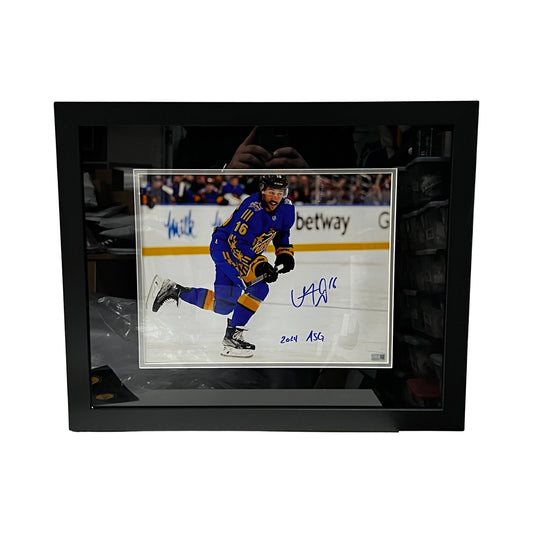Vincent Trocheck Autographed New York Rangers 2024 NHL All Star Game 11x14 24 ASG Inscription Steiner CX - Framed