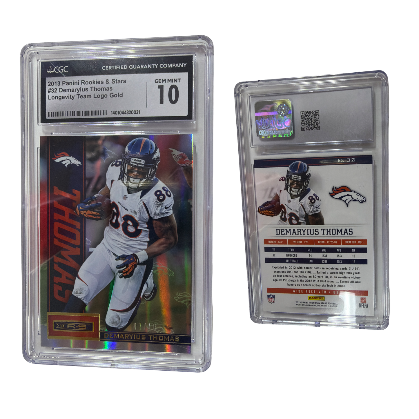 2013 Panini Rookies And Stars Demaryius Thomas /10 CGC 10!