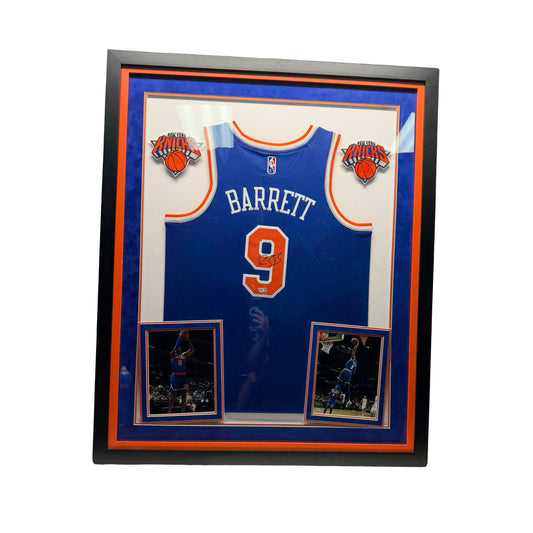 RJ Barrett New York Knicks Autographed Jersey Framed Signed Fanatics COA