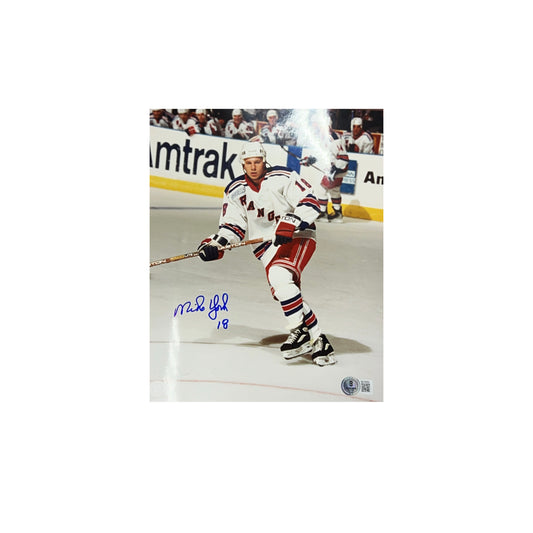 Mike York Autographed New York Rangers 8x10 Beckett