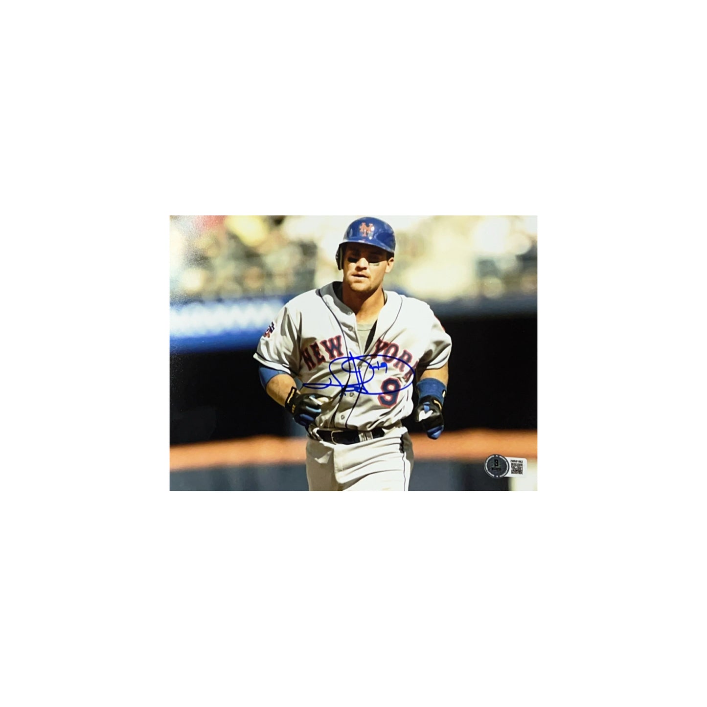 Todd Hundley Autographed New York Mets Grey Jersey 8x10 Beckett
