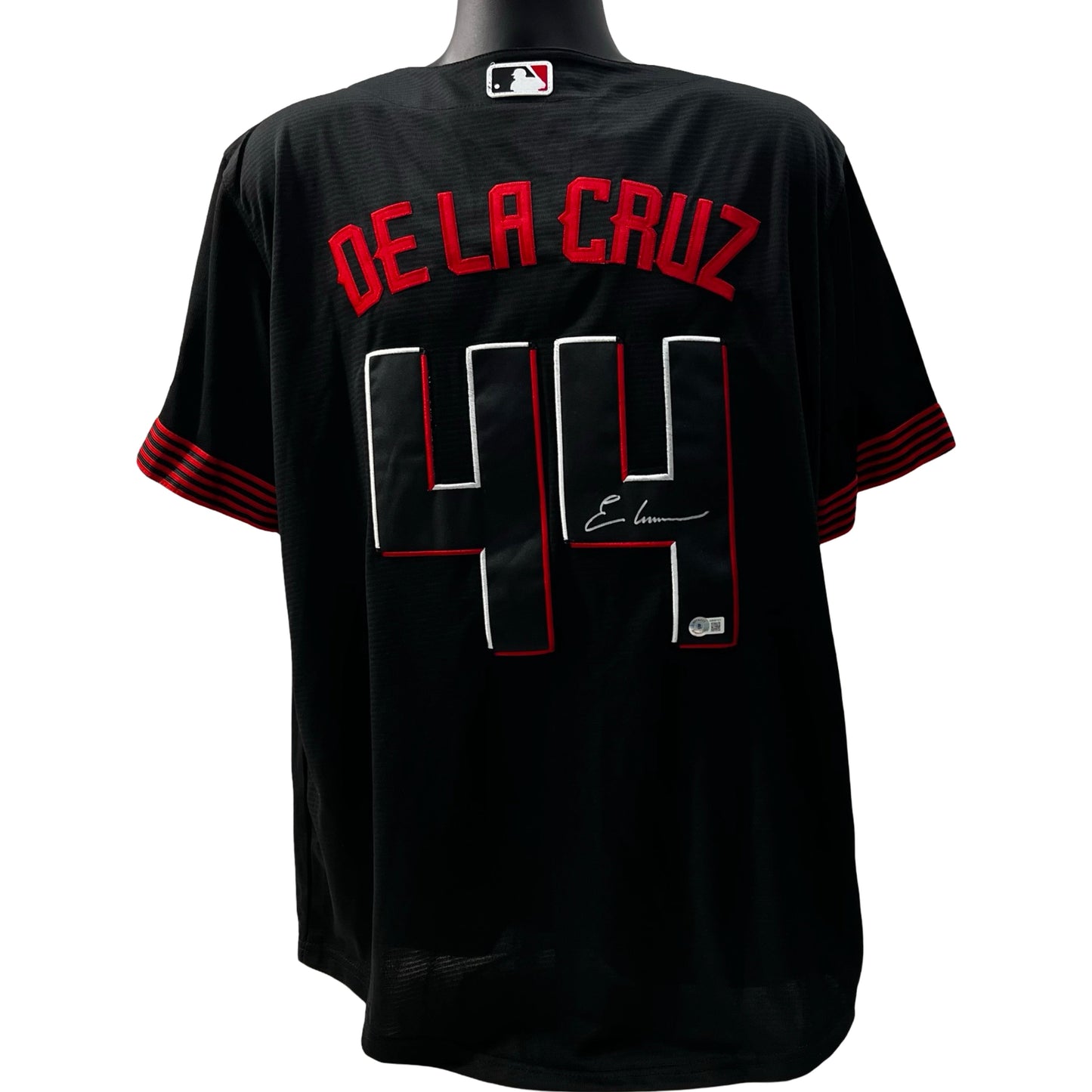 Elly De La Cruz Autographed Cincinnati Reds Black Nike Jersey Beckett