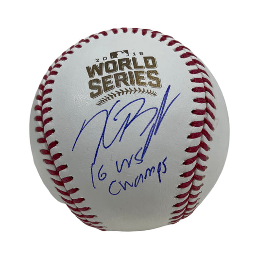 Kris Bryant Autographed Chicago Cubs 2016 World Series Logo Ball "16 WS Champs" Inscription JSA