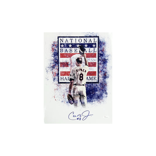 Cal Ripken Jr. Autographed Baltimore Orioles HOF Collage 11x14 JSA
