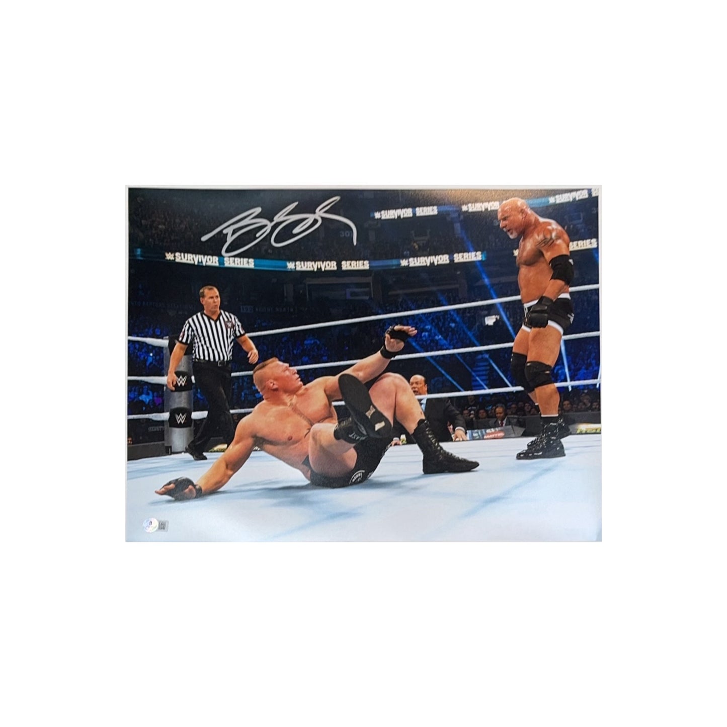 Bill Goldberg Autographed WWE Vs. Brock Lesnar 16x20 Beckett