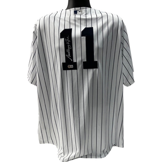 Anthony Volpe Autographed New York Yankees Nike Pinstripe Jersey Beckett
