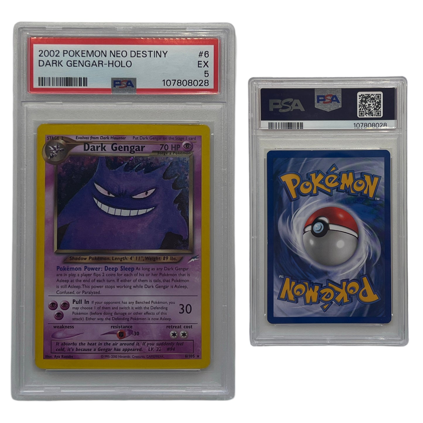 2002 Pokemon Neo Destiny Dark Gengar-Holo #6 PSA EX 5